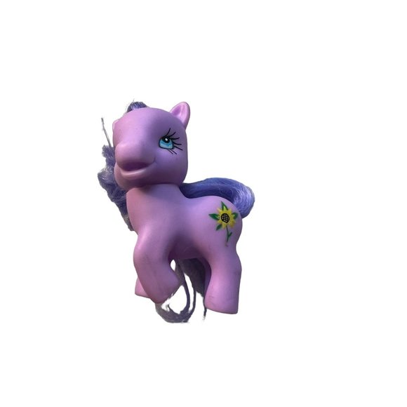 My Little Pony Fakie Pink Purple Hair Sunflower 3" tall - Picture 1 of 5